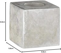 Tischleuchte Broad, Grau, 10 Watt (exkl.), 9,8 x 9,8 x 9,8 cm – Wofi