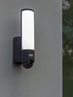 Außenleuchte Lutec Security Elara Kamera Leuchten Wandlampe LED Grau Gartenlampe