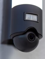 Außenleuchte Lutec Security Elara Kamera Leuchten Wandlampe LED Grau Gartenlampe