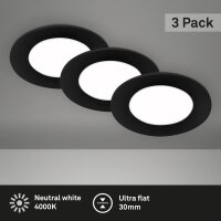 Einbauleuchten Briloner 3 x 3 Watt LED Schwarz Spots...