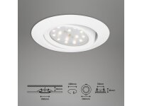 Einbauleuchte Briloner 3er Set LED Einbaulampe Weiß...