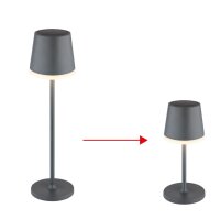 Globo VANNIESO Solar-Tischleuchte Metall anthrazit 10x...