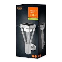 LEDVANCE Außenleuchte ENDURA STYLE Solarleuchte „Bouquet“ – Edelstahl-Wandleuchte mit Bewegungssensor (6 W, 550 lm, 3000 K)