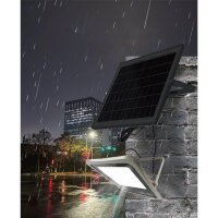 Solar-Lichter ENERGY LED Solar Strahler Schwarz Alu 100W 1000lm Fernbedienung Warmweiß IP65