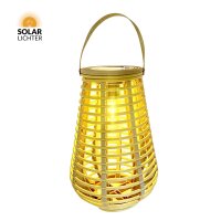Solar Laterne VABBIN XL: 45cm, große Outdoor-Laterne von Solar-Lichter, stimmungsvolle LED-Beleuchtung