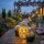 Solar-Lichter GILA LED Solar Laterne Natur PE-Rattan 22,8cm Flacker-Effekt 3000K IP44