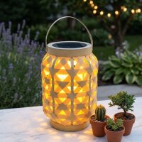 Solar-Lichter GILA XL LED Solar Laterne Natur PE-Rattan...
