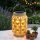 Solar-Lichter GILA XL LED Solar Laterne Natur PE-Rattan 32,4cm Flacker-Effekt 3000K IP44