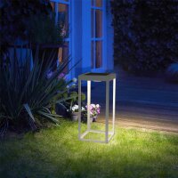 Solar Gartenleuchte TIMIKA weiss 33cm Außenlampe Außenleuchte von Solar-Lichter