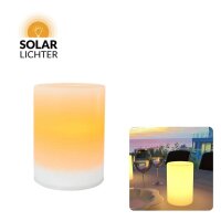 Solar-Lichter Terrassa LED Solar Kerze Weiß 10,1cm Flacker-Effekt 3000K IP44