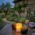 Solar-Lichter Terrassa LED Solar Kerze Weiß 10,1cm Flacker-Effekt 3000K IP44