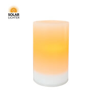 Solar-Lichter Terrassa L LED Solar Kerze Weiß 12,7cm Flacker-Effekt 3000K IP44