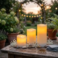 Solar-Lichter Trimance LED Solar Kerzen 3er-Set...