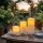 Solar-Lichter Trimance LED Solar Kerzen 3er-Set Weiß Flacker-Effekt 3000K IP44