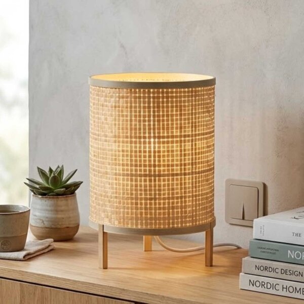 Tischleuchte Nordlux Trinidad Bambus Tischlampe Naturstil