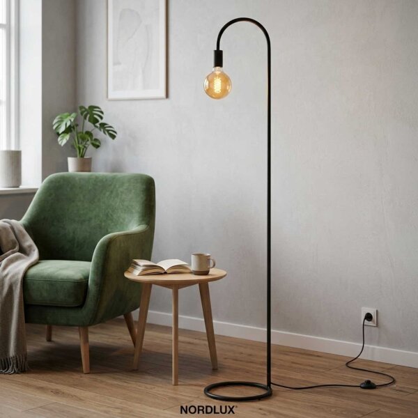 Stehleuchte Nordlux Paco skandinavische Stehlampe schwarz