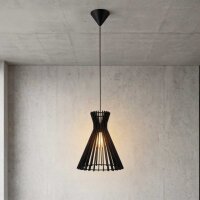 Nordlux Pendelleuchte Groa 34 Holz Schwarz Ø34cm...