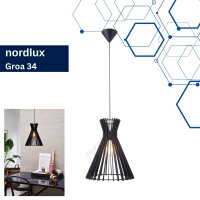 Pendelleuchte Groa 34, Schwarz, E27 max. 60W, Ø 34 cm – Nordlux