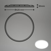 Deckenleuchte Briloner 22 Watt LED Sensor Deckenlampe Weiß 42 cm Backlight
