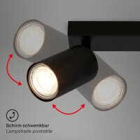 Strahler Briloner 2er Spot GU10 Fassung Deckenleuchte Schwarz Deckenlampe