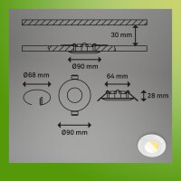 Einbauleuchten Briloner 3 x 4,9 Watt LED Weiß...