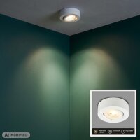 Briloner 2-in-1 LED Einbaustrahler Aufbauspot Weiß...