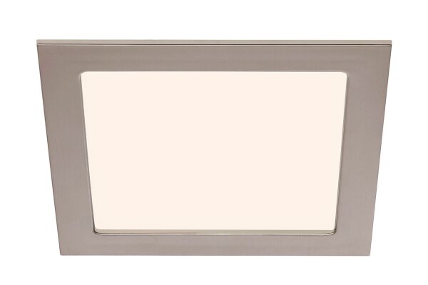 Einbauleuchte Briloner LED 12 Watt IP44 neutralweiß Einbaulampe eckig 17 cm Nickelmatt