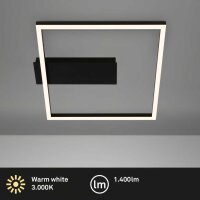 Deckenleuchte Briloner Frame 12 Watt LED schwarz 30 cm...