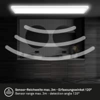 Deckenleuchte Briloner 33 Watt LED Panel mit Sensor 98 cm Deckenlampe weiß