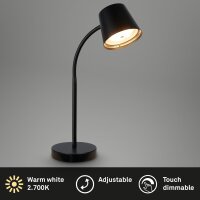 Akku-Leuchte Briloner Tischlampe 5,5 Watt LED Schwarz...