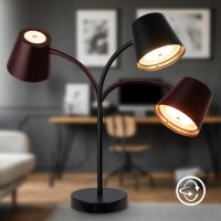 Akku-Leuchte Briloner Tischlampe 5,5 Watt LED Schwarz Tischleuchte Touchdimmer