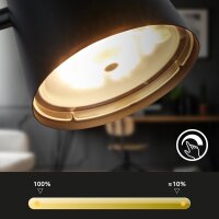 Akku-Leuchte Briloner Tischlampe 5,5 Watt LED Schwarz Tischleuchte Touchdimmer
