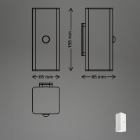 Akku-Leuchte Briloner Aussenwandleuchte 6 Watt LED Sensor Wandlampe Weiß