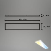 Deckenleuchte Briloner 36 Watt LED Panel Deckenlampe Fernbedienung dimmbar 98 cm CCT
