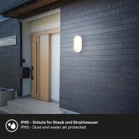 Außenleuchte Briloner 12 Watt LED Bewegungsmelder Wandleuchte IP65 Weiß Wandlampe
