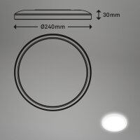Deckenleuchte Briloner 15 Watt LED Sensor Deckenlampe IP44 24 cm Backlight