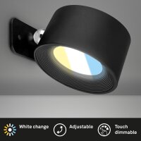 Akku-Leuchte Briloner Wandleuchte 3 Watt LED Schwarz...