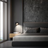 Akku-Leuchte Briloner Wandleuchte 3 Watt LED Schwarz Wandlampe dimmbar Kleben statt Bohren