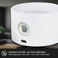 Akku-Wandlampe Akkuleuchte ohne Bohren, Weiß, 3 Watt, 220lm, 2700K, Touchdimmer – Briloner