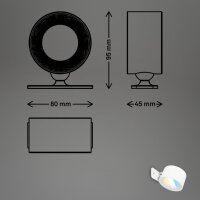 Akku-Wandlampe Akkuleuchte ohne Bohren, Weiß, 3 Watt, 220lm, 2700K, Touchdimmer – Briloner