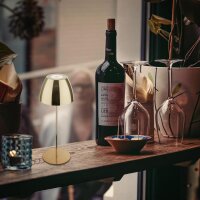 Akku-Leuchte Briloner 2 Watt LED Goldfarbig Tischleuchte Touch-Dimmer IP44 Tischlampe