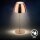 Akku-Leuchte Briloner 2 Watt LED Tischleuchte Kupferfarbif IP44 Touchdimmer Tischlampe