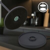 Akku-Leuchte Briloner 1,5 Watt LED Ladestation Tischleuchte Touchdimmer Tischlampe Anthrazit IP44