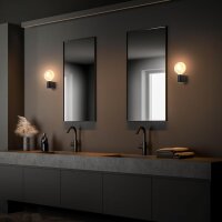 Spiegelleuchte Briloner Schwarz Badleuchte E27 Fassung Wandlampe IP44