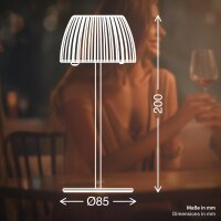 Akku-Leuchte Briloner Riffle Mini 1,5 Watt LED Tischleuchte Orange Touchdimmer IP44 Tischlampe