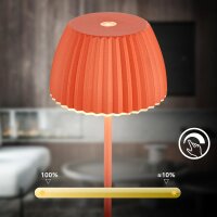 Akku-Leuchte Briloner Riffle Mini 1,5 Watt LED Tischleuchte Orange Touchdimmer IP44 Tischlampe