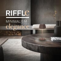 Akku-Leuchte Briloner Riffle Mini 1,5 Watt LED Braun Tischleuchte Touch-Dimmer IP44 Tischlampe
