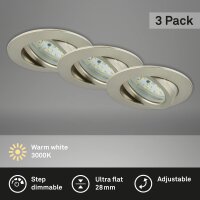 Einbauleuchte Briloner LED 3er Set dimmbar über...