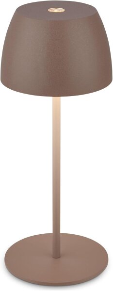 Akku-Leuchte Briloner 2,5 Watt LED Umbrasand Tischleuchte Touchdimmer Tischlampe IP44