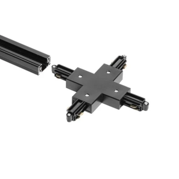 LEDVANCE TRACKLIGHT Kreuzverbinder – Schwarz, Cross Connector für Track-Schienen